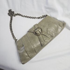 Green Leather Mini Pochette Bag